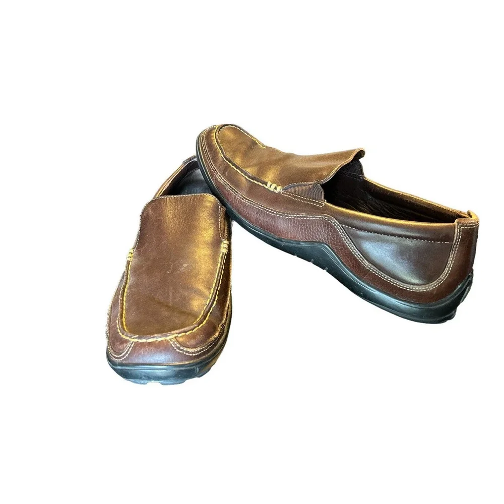 Cole Haan Mens Tucker C04059 Slip On Vibram Sole Loafer Shoes Brown Leather‎ 11M